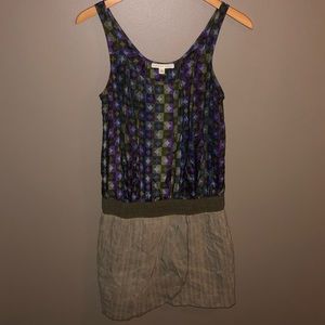 Anthro Burning Torch Lotus mini dress